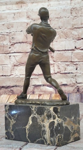 Bronze Sculpture Handcrafted Collectible Baseball Player by Milo Lost Wax Decor - Picture 6 of 10