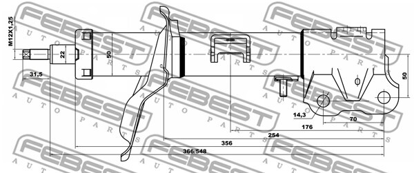 04660881FL FEBEST Shock Absorber for MITSUBISHI,MITSUBISHI (SOUEAST)