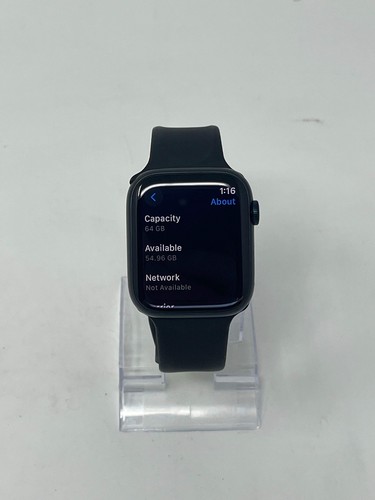 GPS Only Apple Watch Series 9 45MM Black Aluminum Black Sport Band MRMK3LW/A - Zdjęcie 5 z 7
