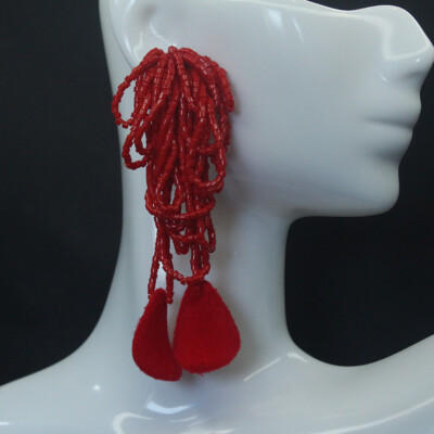 Hot and Spicy Beaded Tassel Earrings Fashionable Whitening High Grade Earrings