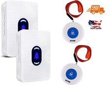 Wireless caregiver pager 2 chimes and 2 call buttons  FREE SHIPPING