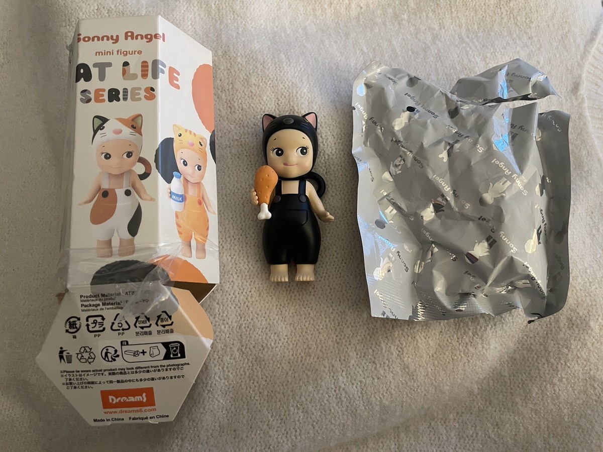 NEW Sonny Angel Cat Life Series Figure Black Cat Chicken Opened