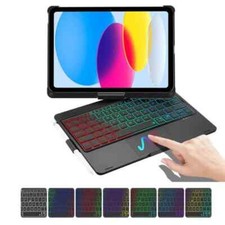 Touchpad Keyboard Case for iPad A16 11th Gen 2025  10th Gen 360 Rotate Backlit