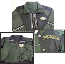 Green Bay Packer YOUTH LARGE Pro Player NFL REVERSIBLE Jacket Windbreaker