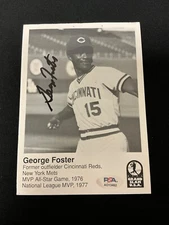 George Foster Signed Auto ATEC Grand Slam USA Promo 4x6 Photo PSA COA