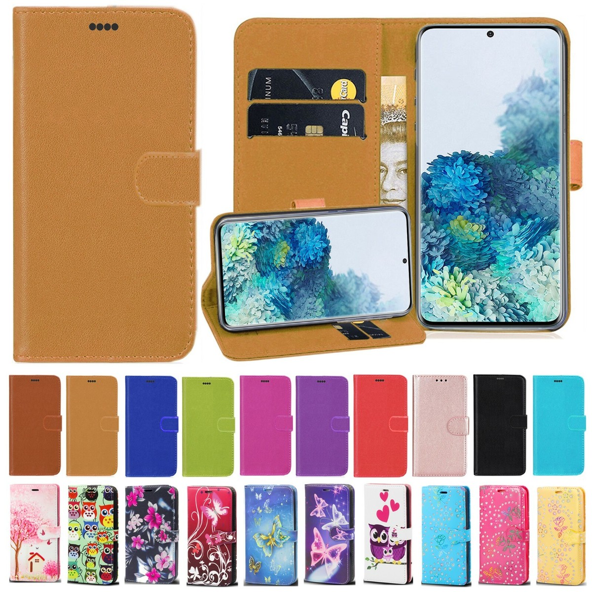Flip PU Leather Case For Samsung Galaxy S20 S20+Ultra 5G Magnetic