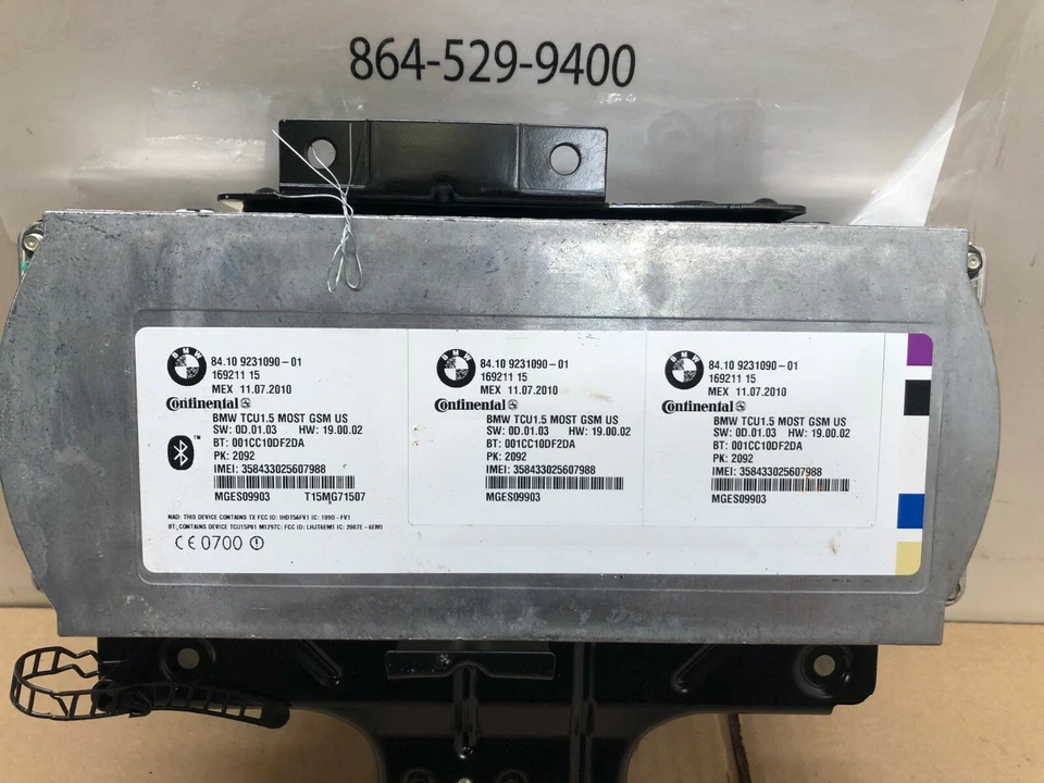 BMW 750LI F02 2011 unidad de control telemático Bluetooth, parte # 84109231090, OEM Foto 3 de 4