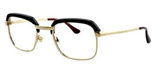 Vintage HENRY JULLIEN 20/000 50mm Gold Brown Eyeglasses Frames Only France