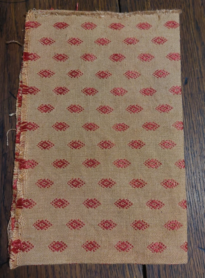 Coupon de tissu jacquard ameublement lin et soie 30 X 50 cm - Photo 1/4