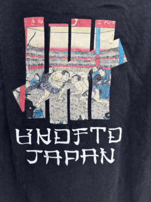 UNDEFEATED UKIYOE SUMO Kabuki T-shirt Japan Limited Black Rare Size Small EUC