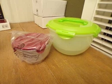 Lot of 2 Lock & Lock Classic BPA-Free Plastic Storage Food Containers: 135/32 oz