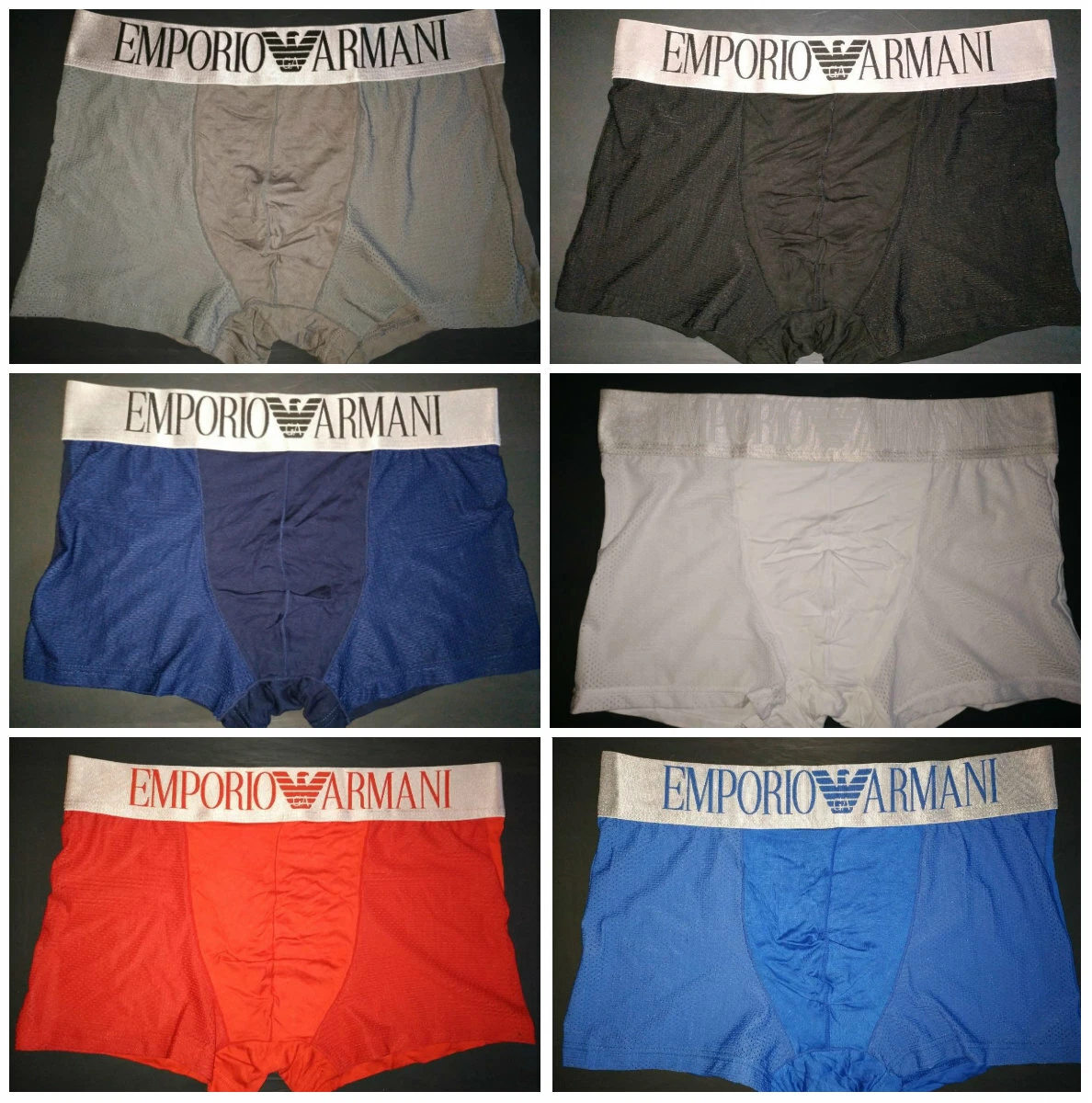 Emporio Armani Men Underwear Mesh Boxers Briefs - 6 Colors - Size M L XL  XXL