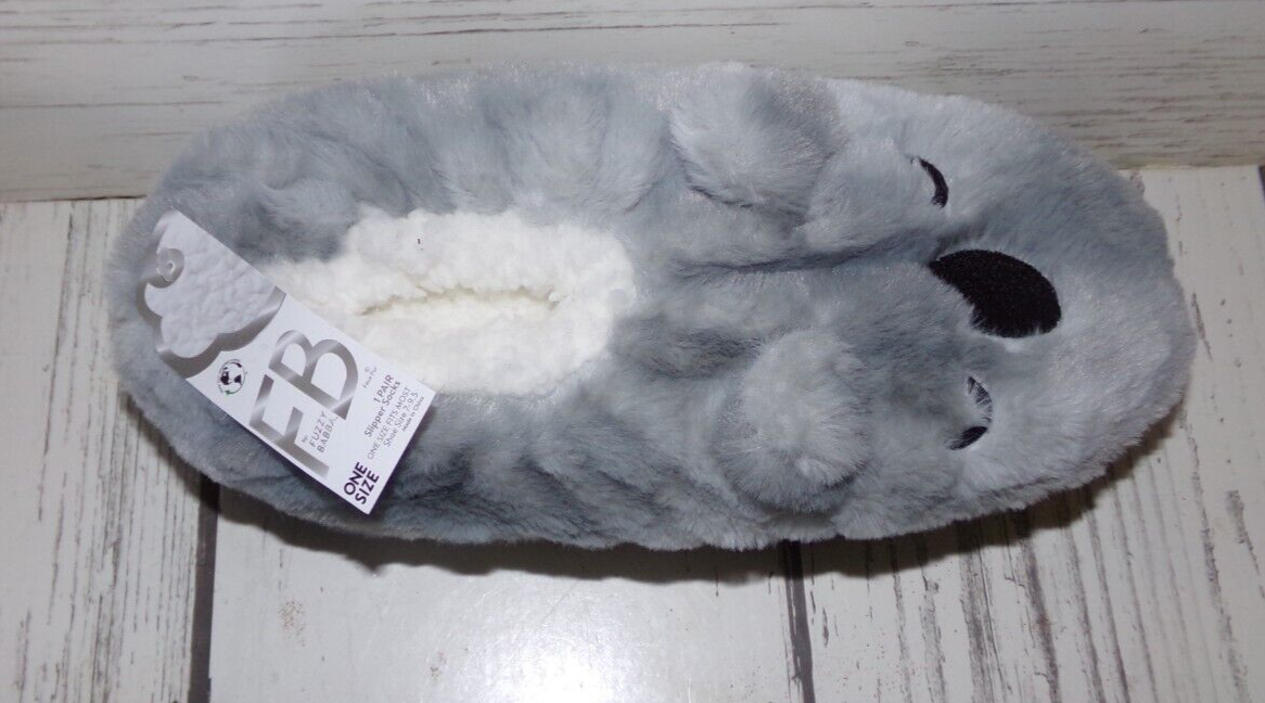 New Fuzzy Babba Women's Slippers Koala Super Soft Grippers Non
