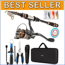 High-Density Carbon Fiber Fishing Rod and Reel Combo - Perfect for Trout & Bass