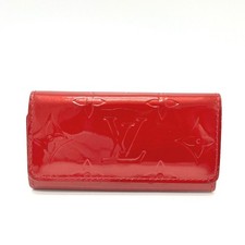 Louis Vuitton Multicle 4 M91211 Key Case 4-Key Set Monogram Vernis Red Auth