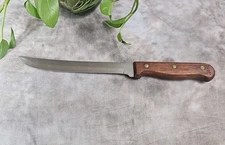 Vintage Santa Fe Knife 13" Steel Blade Wood Handle 8" Blade Japan Slicer 