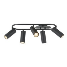 LED Ceiling Spot Light Multi Arm Matt Black Dimmable Adjustable Heads Metal