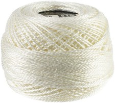 DMC Pearl Cotton Ball Size 8 87yd-Winter White - 10 Pack