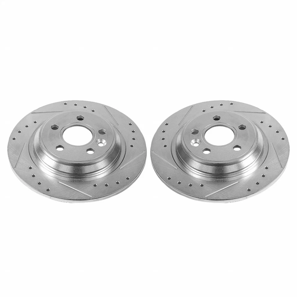 Rotor de freno Power Stop para Volvo S80 2008 09 10 11 12 13 14 15 2016 trasero | Par Foto 2 de 4