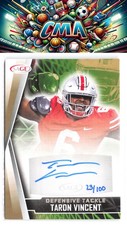 2022 SAGE #A-TV Taron Vincent Autographs Gold #/100