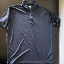 Callaway Opti-Dri Moisture Wicking Men's Navy Solid Golf Polo Shirt Size L -