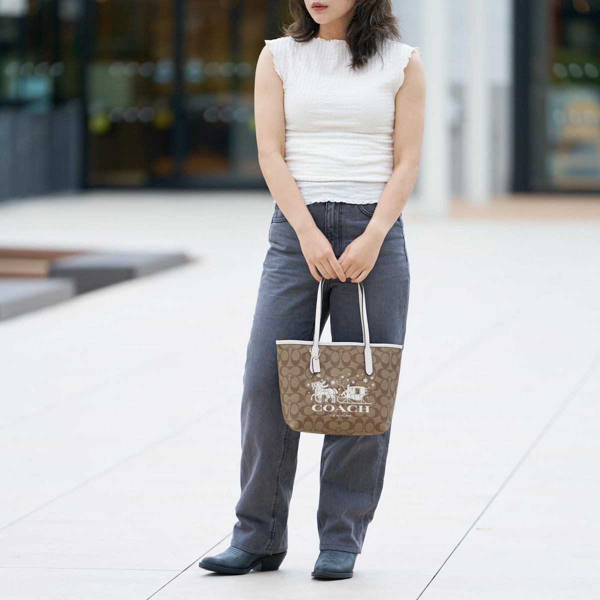 Coach] Bag Women'S Tote Bag Outlet Brand Mini City Tote