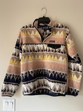 Rare Patagonia Synchilla Snap T Pullover Fleece Bandicoot Marrow Print SZ S
