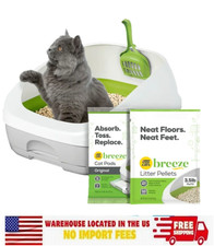Purina Tidy Cats Breeze Cat Litter Box Starter Kit, Absorbent Pads,Pellets 1 Kit