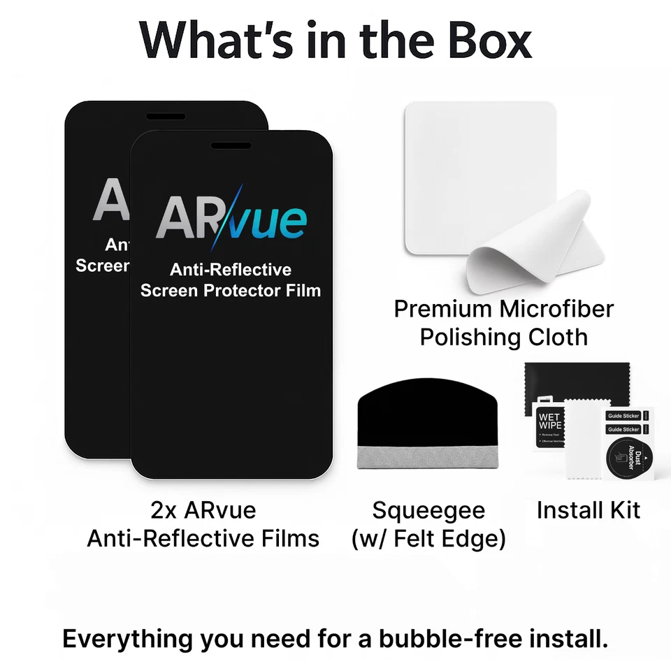 ARvue Japanese AR Tech Screen Protector ANY DEVICE | Lifetime Guarantee (2-Pack) - Image 4 of 4