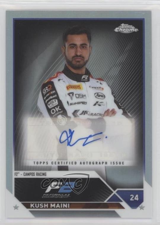 2023 Topps Chrome Formula 1 Auto Kush Maini #CAC-KMI Auto 0f5t