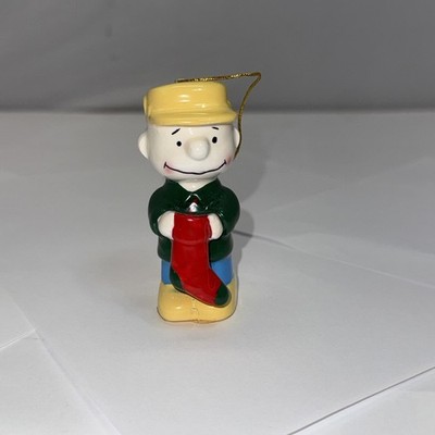 Vintage Willitts Peanuts Christmas Ornament Charlie Brown with Stocking Dgk1