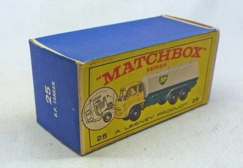 Lesney Matchbox Toys MB25c BP Petrol Tanker ORIGINAL Empty E1 Type Box