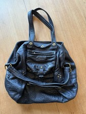 Jerome Dreyfuss Billy Bag Black Bubble Leather Tote Shoulder Bag RRP £690