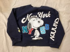 Zara Peanuts Snoopy New York NY50 Long Sleeve Pullover Sweatshirt Woodstock Med