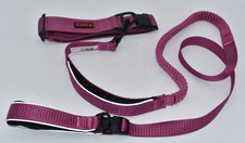 Kong Large Breed Pink Collar  Heavy Duty Bungee 6 Ft Leash with Car Buckle