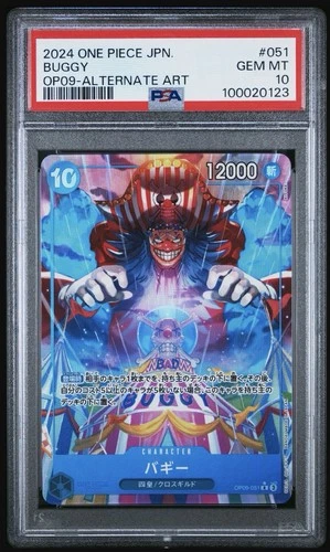 PSA 10 GEM MINT Japanese One Piece 2024 Buggy OP09-051 Emperor ALT ART