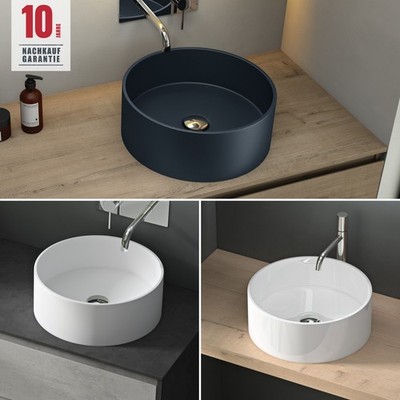Waschbecken Mineralguss Waschtisch rund Aufsatzwaschbecken Gussmarmor  M804 NEU!