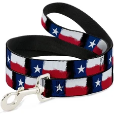 Dog Leash Texas Flag Painting NARROW 0.5"