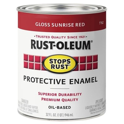 Rust-Oleum Stops Rust Brush On 1 Count (Pack of 2), Gloss Sunrise Red