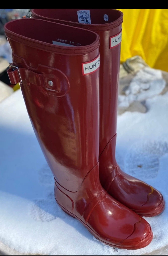 Hunter Red Rain Boots for Women for sale - eBay