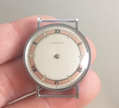 Junghans Cal. J80 NOS Uhrwerk Art Deco Projekt Vintage Gehäuse Zifferblatt