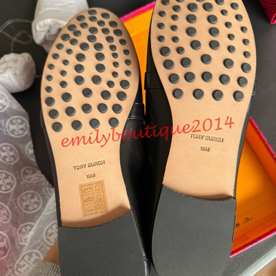 NIB Tory Burch 154099 Georgia Loafer Leather Flat Shoe Perfect