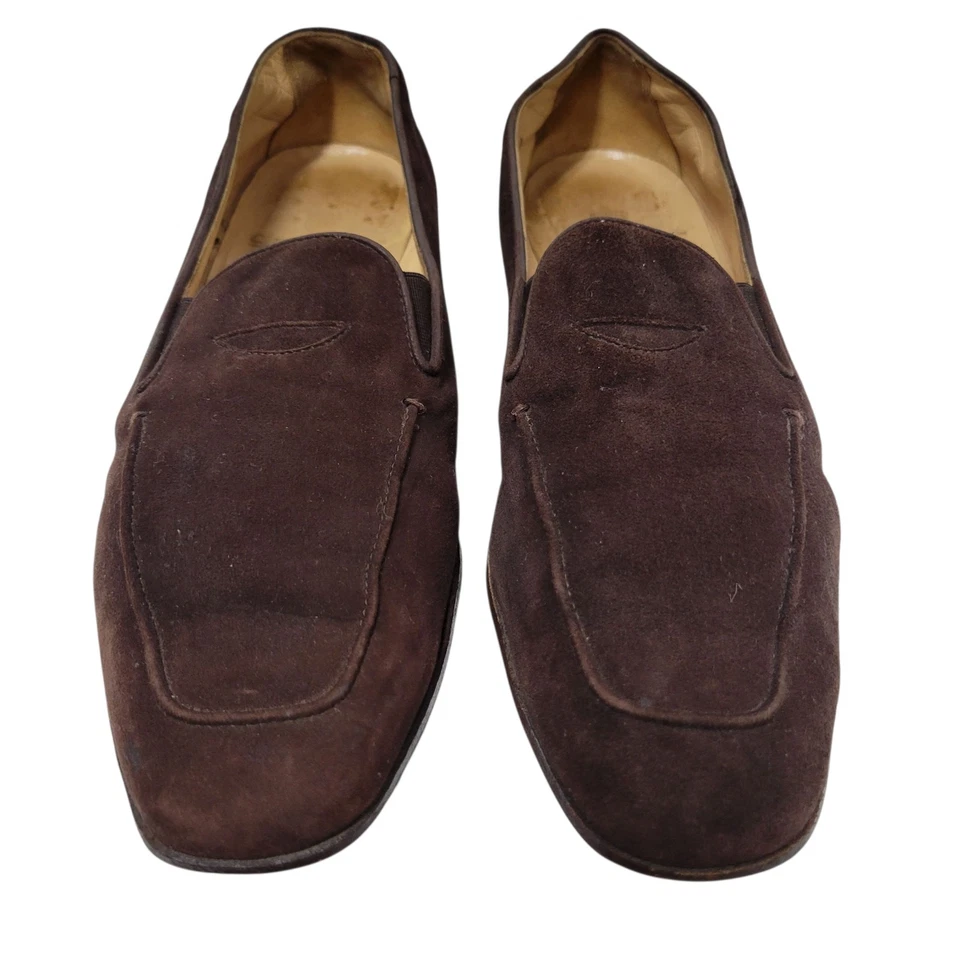 Mocasines GRAVATI Mujer Estilo 4409 Hechos a Mano Italianos Marrón Gamuza 9.5M Foto 3 de 4