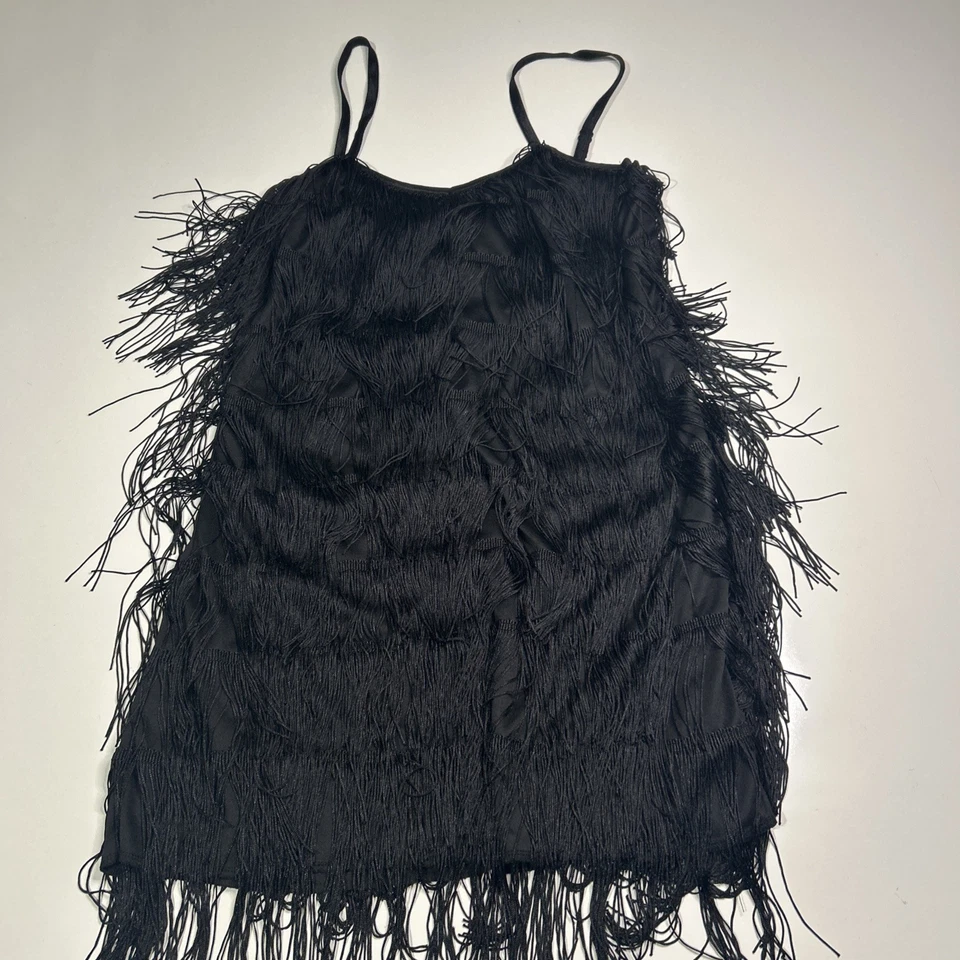 Платье Dreamgirl женское маленькое Flapper Gatsby бахрома Хэллоуин черный костюм 20-х - Изображение 3 из 4