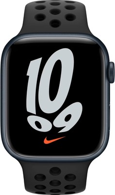 Apple Watch Nike Series 7 45mm Midnight Aluminum Case + New Band + Case
