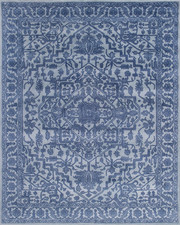 Floral Light Blue Oriental Handmade Hand-Tufted 100% Wool Area Rug Carpet