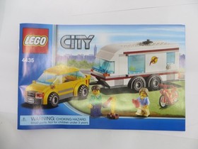 LEGO City 4435 Car & Caravan Camper 100% COMPLETE SET Camping Wagon Retired 2012