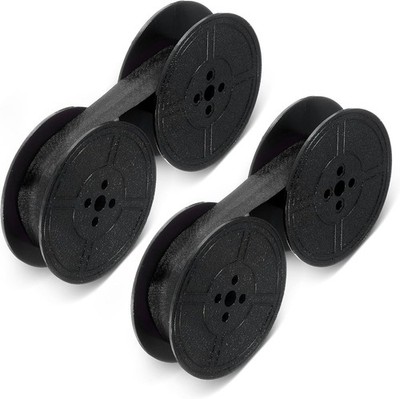 Universal Typewriter Ribbon Twin Spool Replacement Pack - Black Ink (2 Pcs)