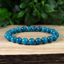 Natural Apatite Stone Bracelet 6mm Gemstone Healing Stretch Bracelet Handmade