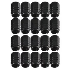 20 Tappi Tappini Copri Valvola Coprivalvola Pneumatico Gomme Auto Moto Bici Nero